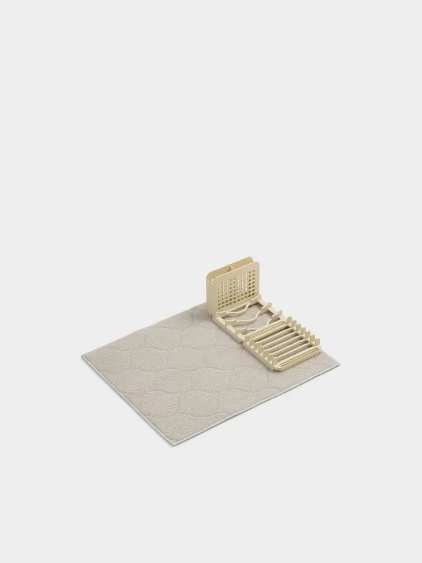 Коврик для сушки посуды с подставкой, 40х50 см, Beige clean, image-0
