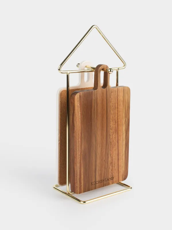 Набор кухонных принадлежностей, 2 пр, на подставке, дерево/сталь, Дом, Course, image-2