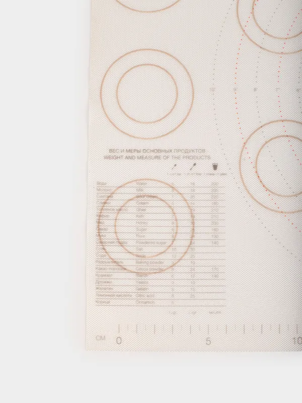 Коврик для выпечки, 30х40 см, силикон, серый, Bakery, image-1