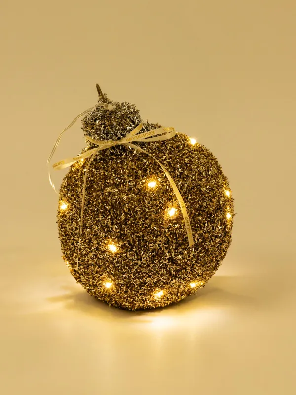 Статуэтка с подсветкой, 20 см, Елочный шар с блестками, Frosty sparks, image-4