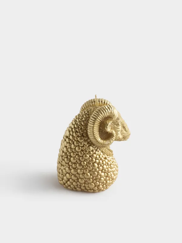 Свеча, 12 см, Баран, Sheep gold, image-1