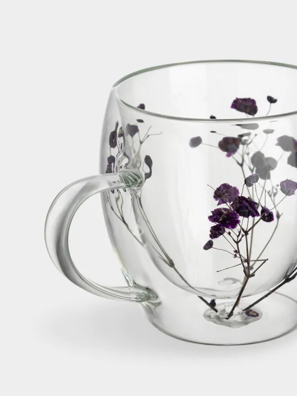 Кружка, 260 мл, стекло Б, с сухоцветами внутри, Air decor, image-2