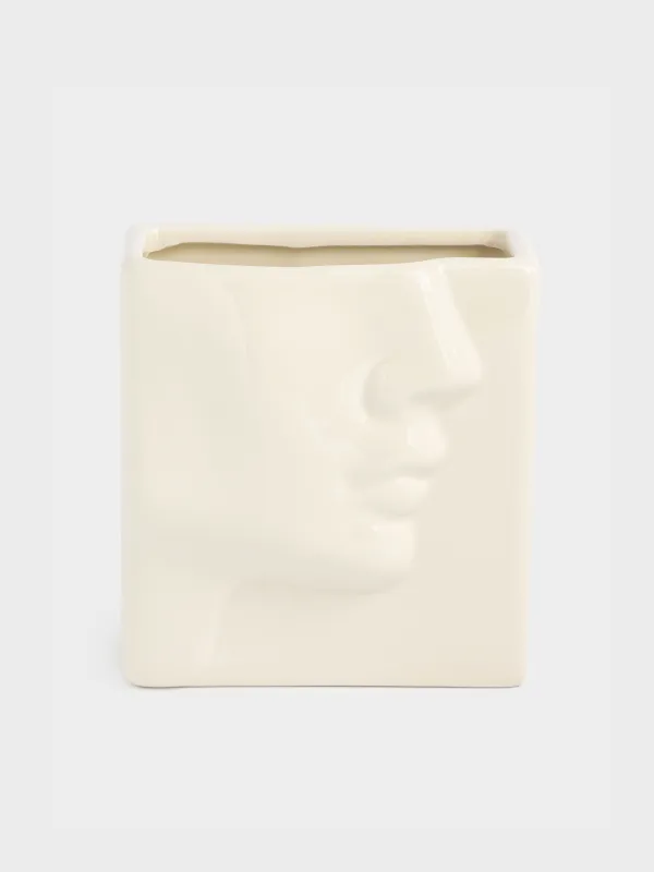 Подставка для косметических кистей, 12 см, керамика, Face, image-0