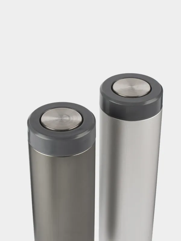 Мельница для специй, 22 см, 2 шт, электрическая, металл/пластик, LED W, серая, Piquant, image-3