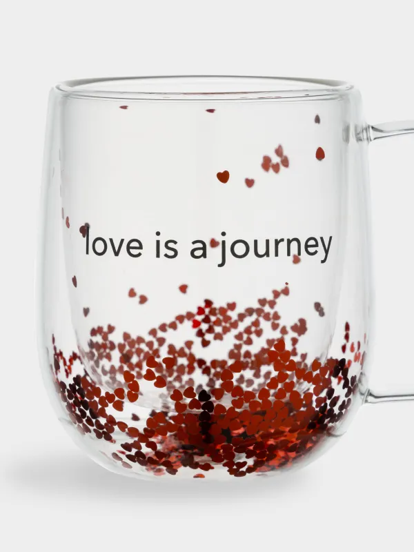 Кружка, 280 мл, стекло Б, Сердца, Air decor, image-3