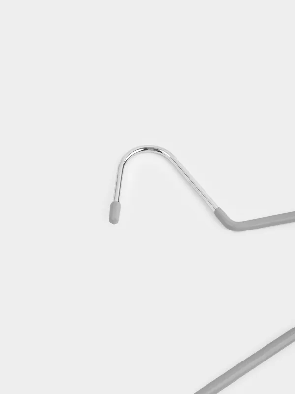 Вешалка-плечики для брюк/юбок, 36 см, 3 шт, металл с покрытием, серая, Colorful house, image-5