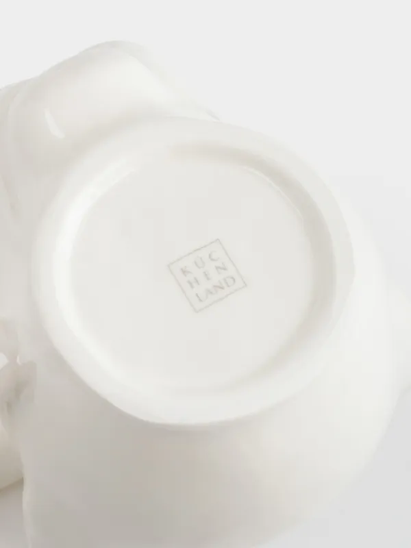 Кружка, 400 мл, фарфор P, молочно-золотистая, Пантера, Panther, image-3