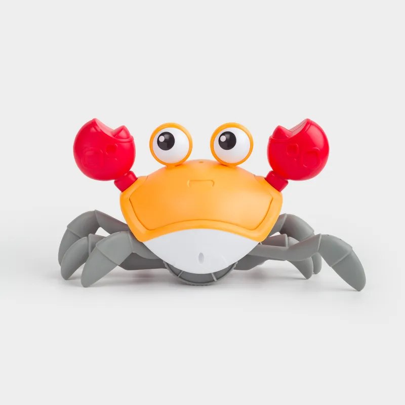 Игрушка, 23 см, музыкальная, с датчиком препятствий, пластик, цветная, Бегающий краб, Underwater