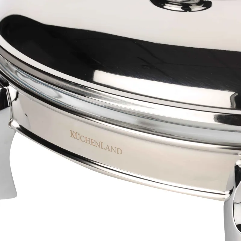 Блюдо с подогревом, 42х25 см, стекло Т/сталь, овальное, Acero, image-5