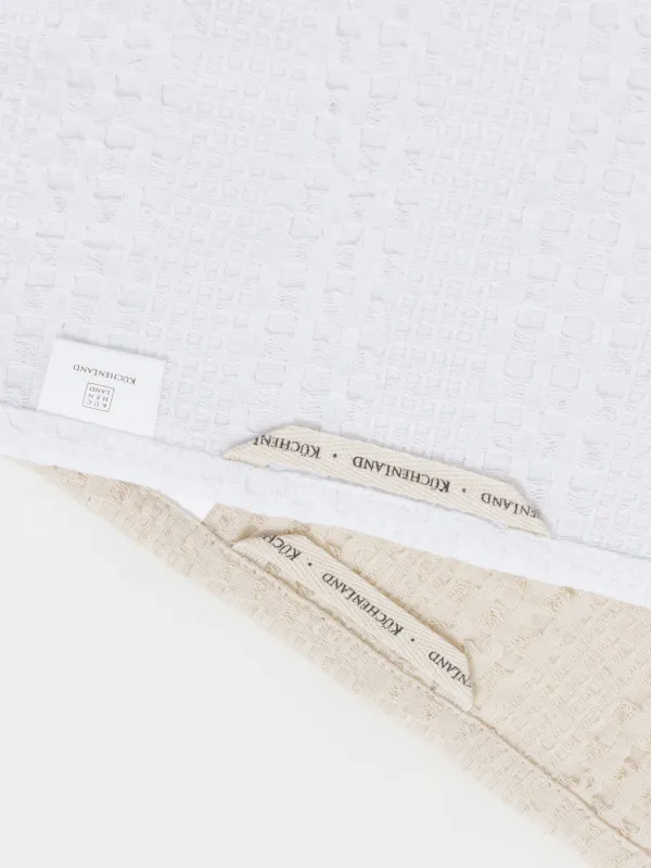 Полотенце, 40х60 см, 2 шт, в корзине, хлопок/целлюлоза, белое/бежевое, Basket towel, image-4