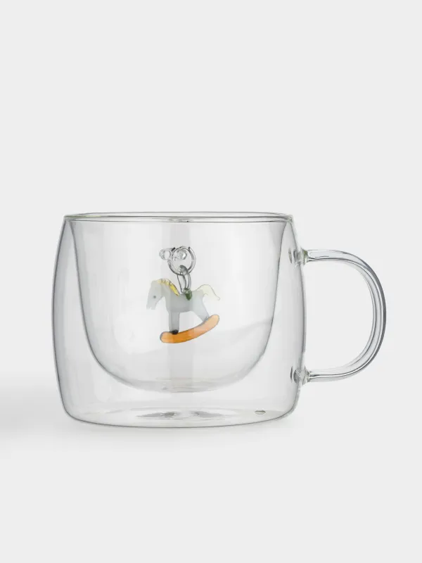 Кружка, 330 мл, стекло Б/металл, с подвеской, Лошадь, Air figure, image-2