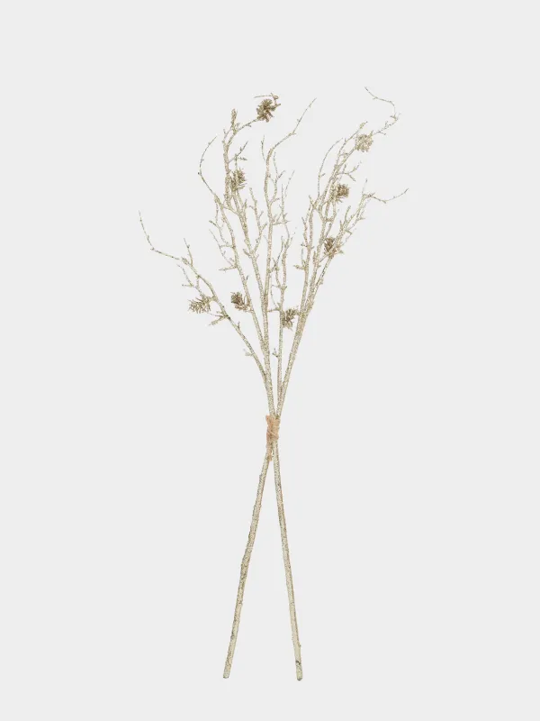 Ветка декоративная, 93 см, Шишки в блестках, Conifer delice, image-0