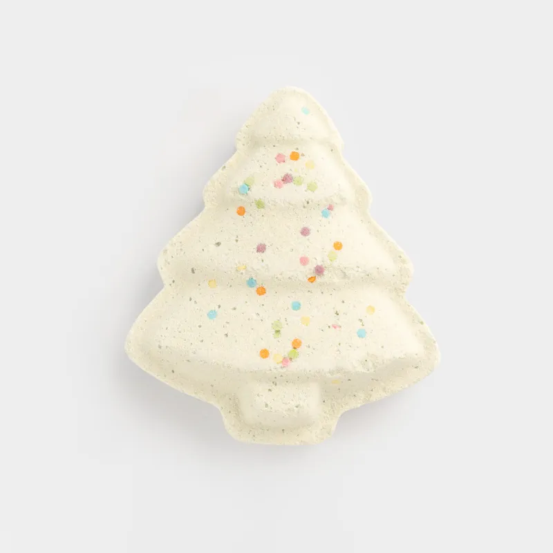 Бомбочка для ванны, 100 гр, зеленая, Виноград, Елочка, Christmas spa