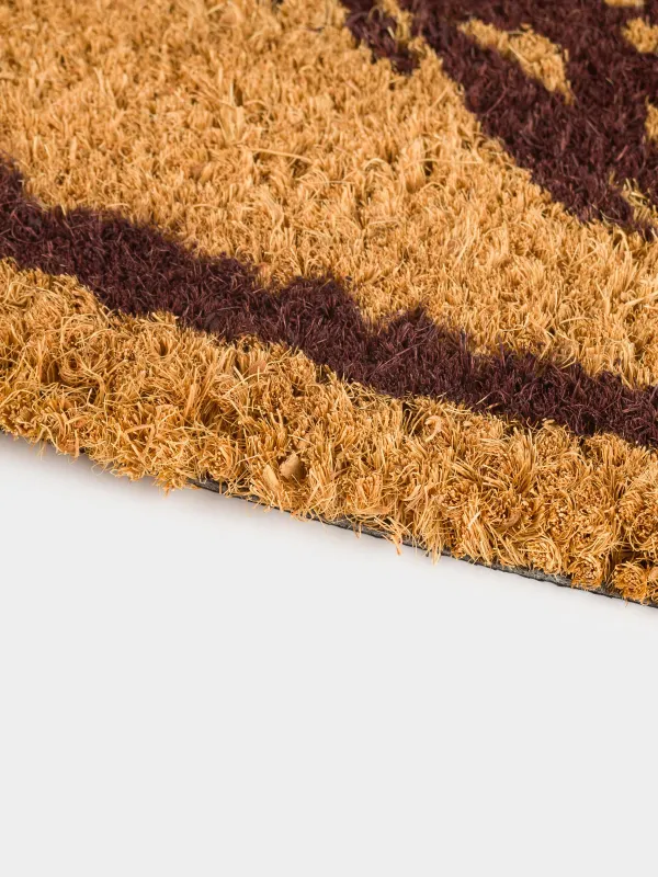 Коврик придверный, 45х60 см, кокос/ПВХ, фигурный, коричневый, Еж, Forest animals, image-2