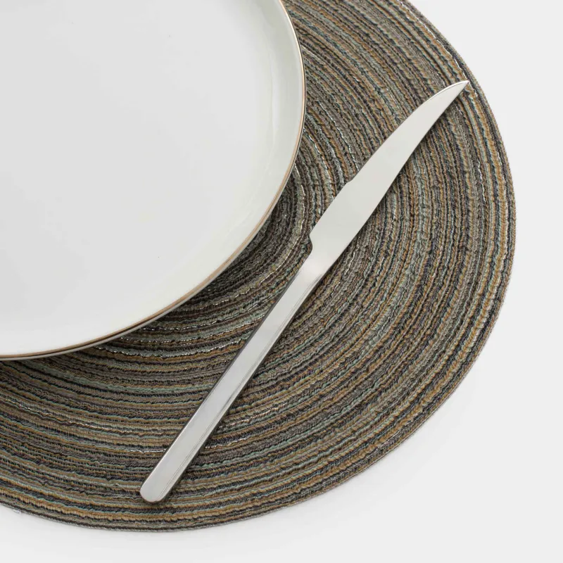 Салфетка под приборы, 30x45 см, полиэстер, овальная, серо-коричневая, Rotary, image-4