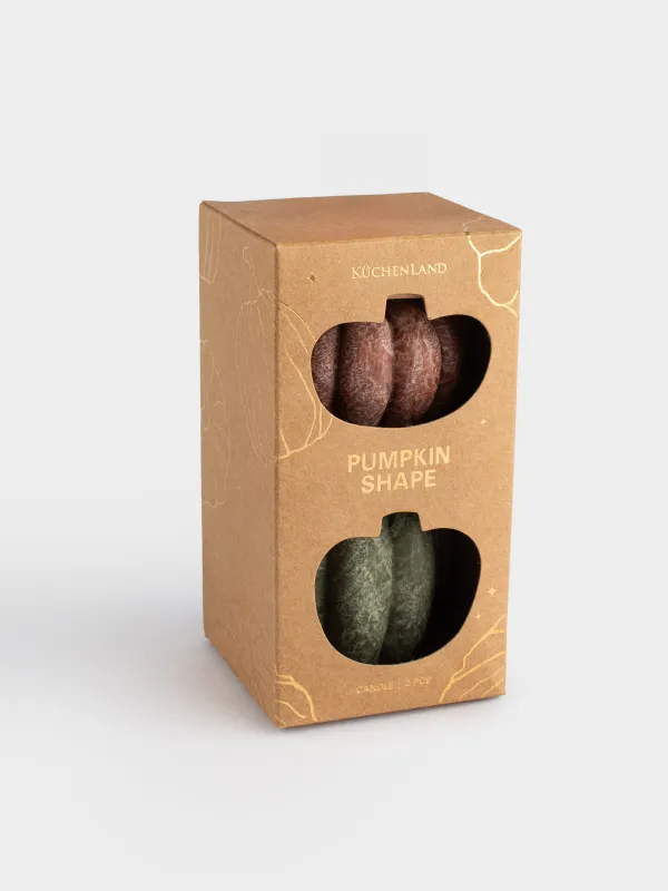 Свеча, 5/7 см, 2 шт, Тыква, Pumpkin shape, image-4