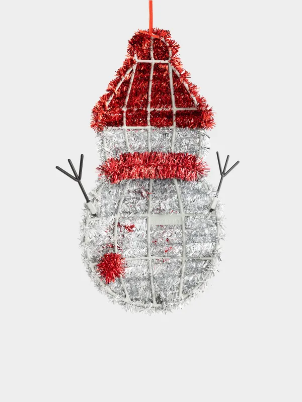 Украшение декоративное, 35 см, подвесное, Снеговик, Tinsel decor, image-2