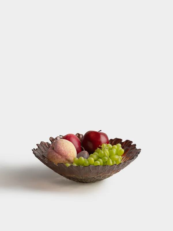Ваза для фруктов, 30х9 см, стекло Р, коричневый градиент, Pion gradient, image-4