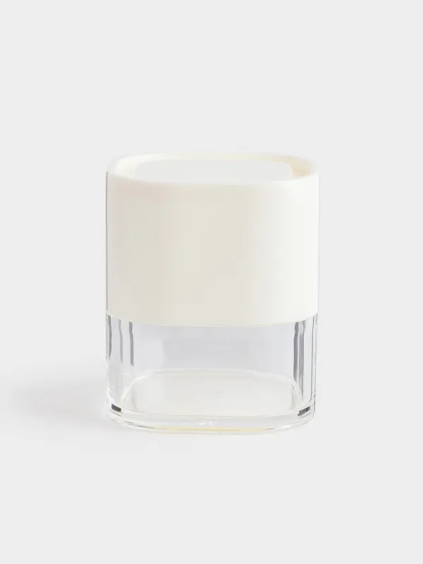 Шкатулка для ванной, 8х7 см, пластик/акрил, молочная, Eleos, image-0