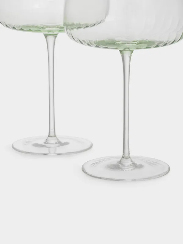Бокал-креманка для шампанского, 380 мл, 2 шт, кристальное стекло, зеленый, Rofrano, image-3