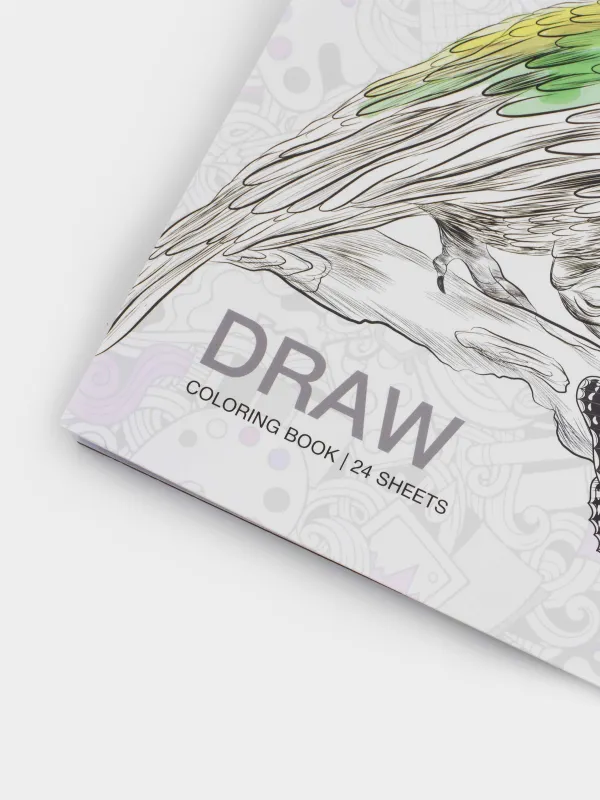 Альбом для раскрашивания, 24 листа, на кольцах, Животные, Draw creative, image-4