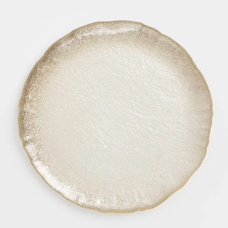 Тарелка обеденная, 28 см, стекло, золотистая, Antares