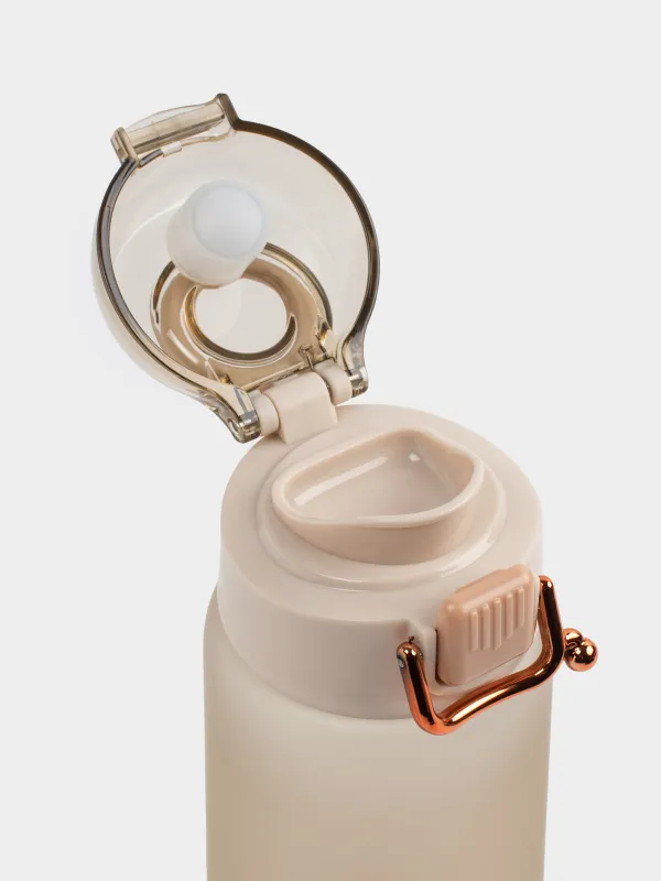 Бутылка для воды, 500 мл, пластик, бежевая, Aquatic, image-6