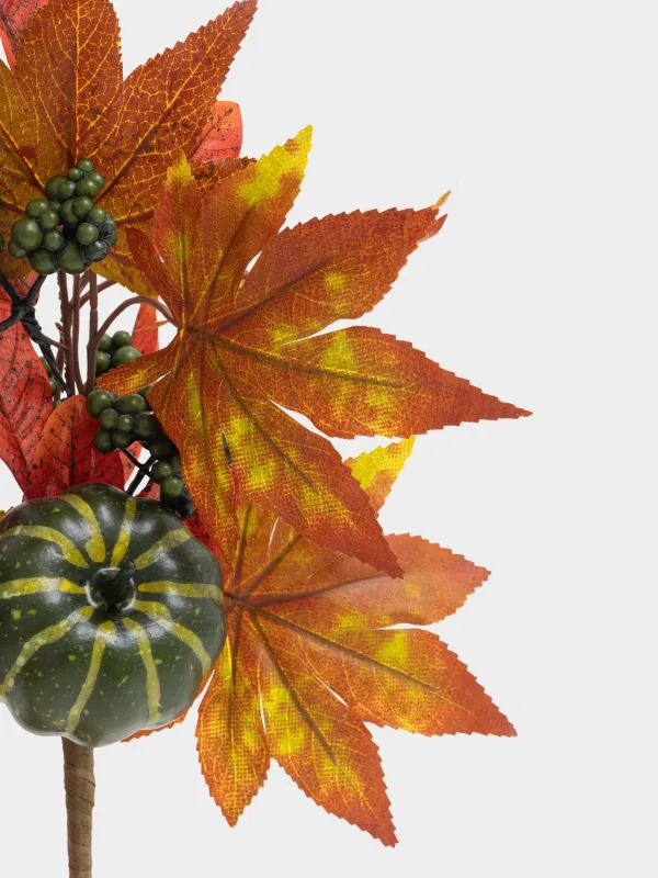 Ветка декоративная, 50 см, Зеленая тыква с ягодами, Forest symphony decor, image-3