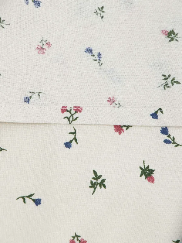 Фартук-платье, 75х85 см, хлопок, бежевый, Цветы, El flora, image-3