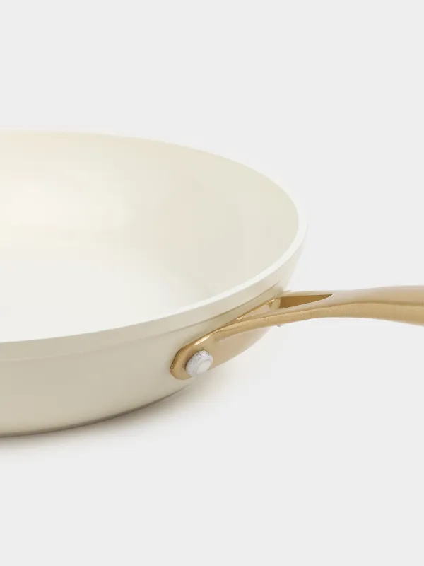 Сковорода, 24 см, с покрытием, алюминий, молочная, Piatto gold, image-3