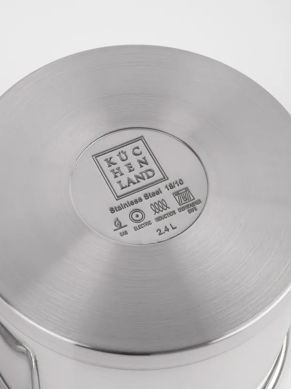 Кастрюля, 16 см, 2,4 л, с крышкой, сталь/стекло Б, Silver Stone, image-7