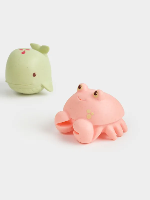 Набор игрушек для купания, 3 пр, ПВХ, цветной, Морские обитатели, Aquatic animals, image-1