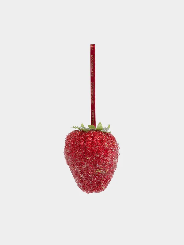 Игрушка елочная, 8х6 см, Клубника, Fruits, image-0
