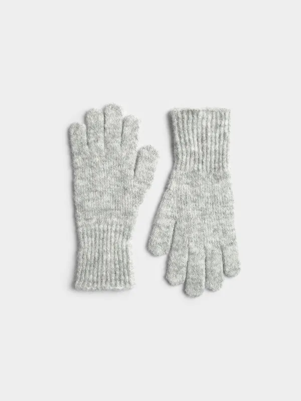 Перчатки с добавлением шерсти и люрекса Knitting fuzz, image-0