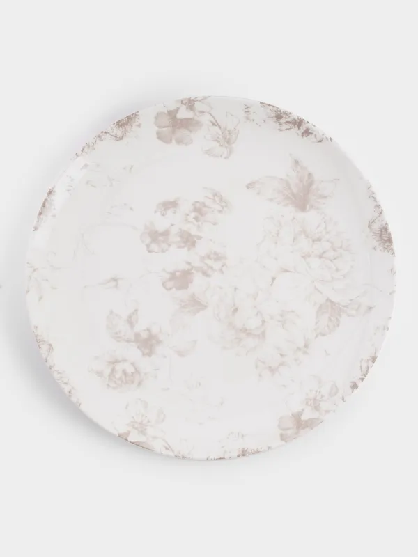 Сервиз обеденный, 6 перс, 18 пр, фарфор P, белый, Бежевые цветы, Maleo, image-3