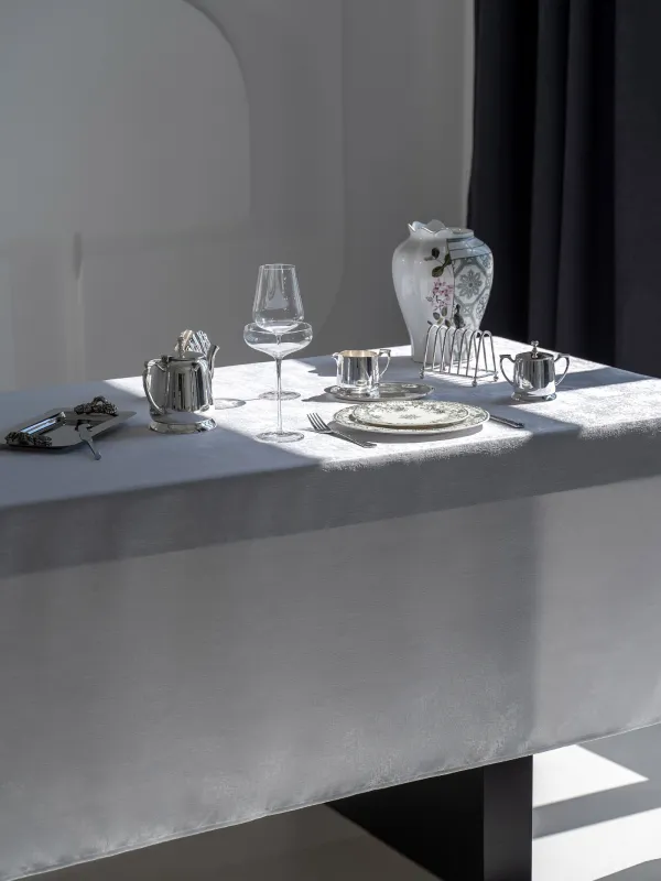 Скатерть, 160х160 см, полиэстер, белая, Jacquard, image-7