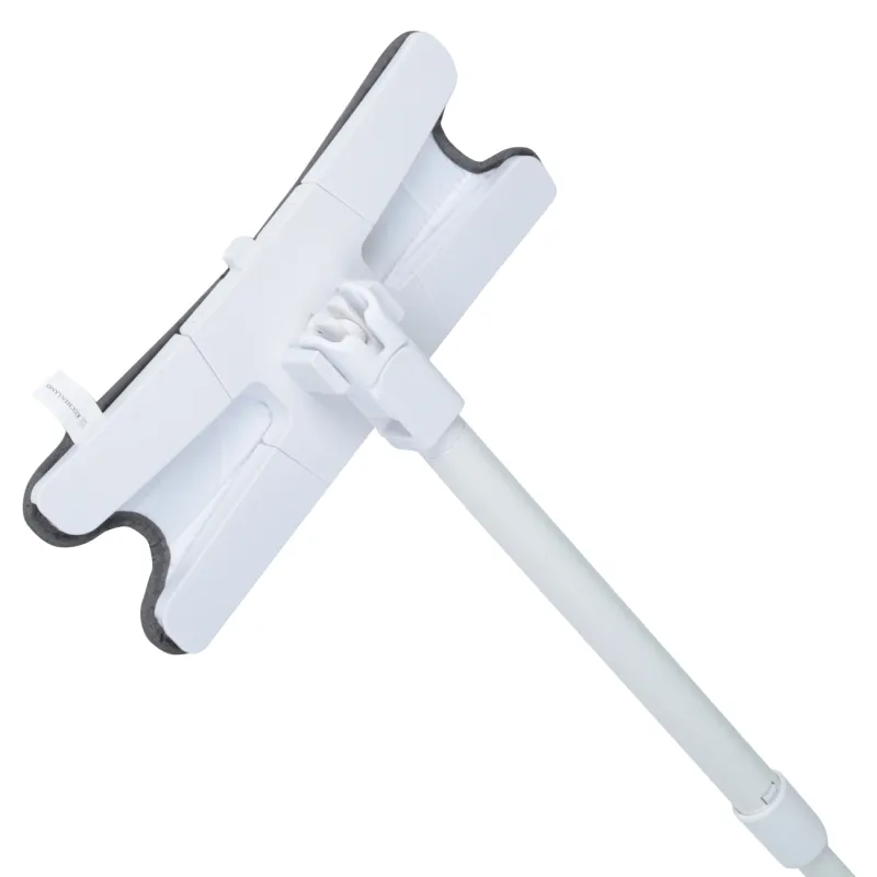 Швабра с ведром, с отжимом и полосканием, фигурная, бело-серая, Mop, image-5