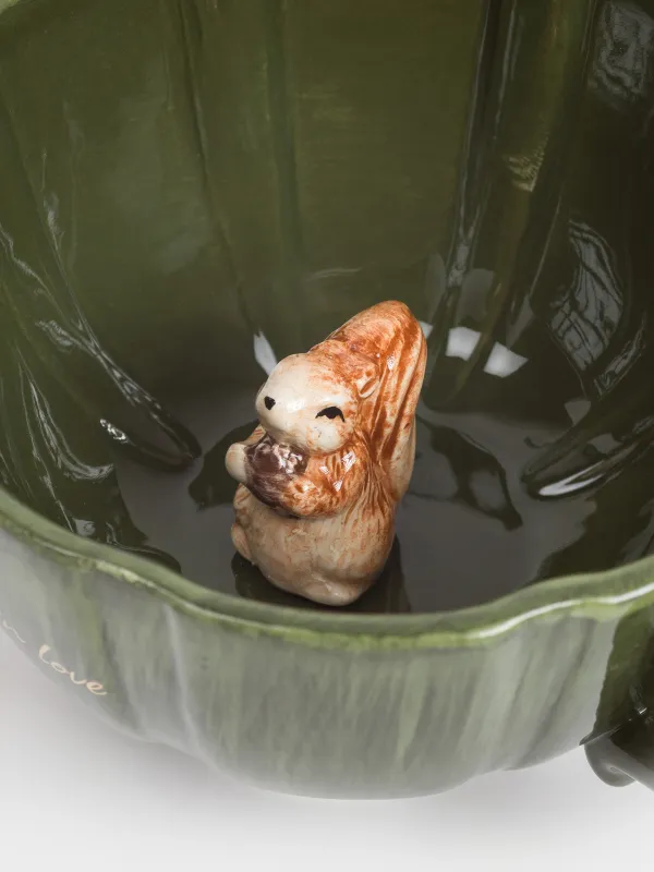 Кружка, 450 мл, керамика, зеленая, Белка внутри, Forest symphony, image-2