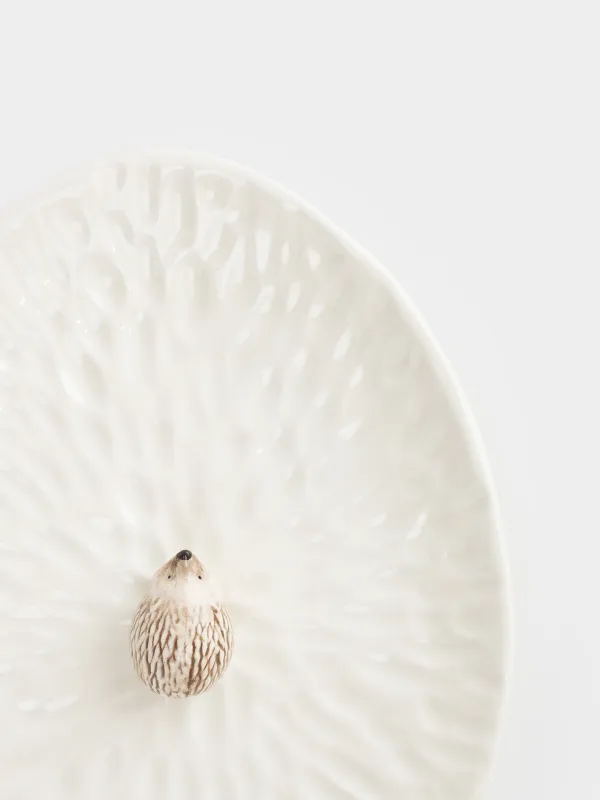 Блюдо, 24х17 см, керамика, молочное, Еж, Slight frost, image-4