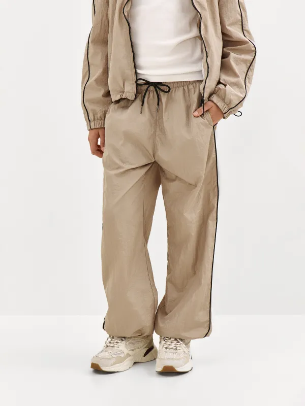 Брюки детские, р. 122 см, для девочек, полиамид/полиэстер, бежевые, Alba, image-2