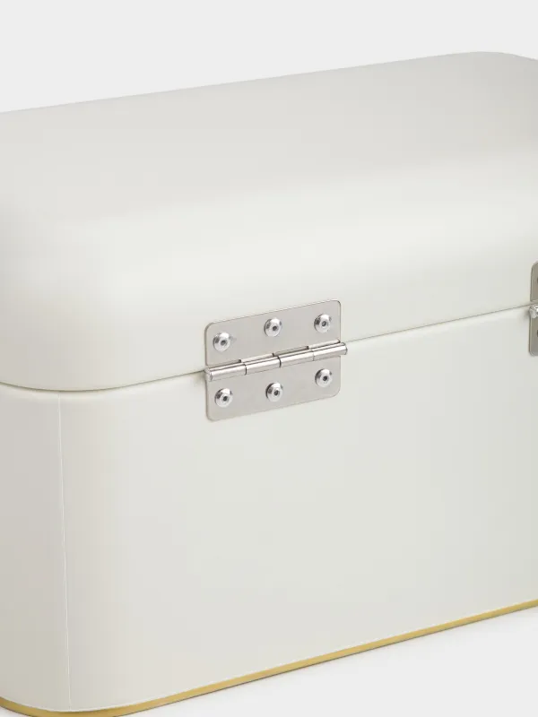 Хлебница, 30х16х18 см, металл, прямоугольная, молочно-золотистая, Autograph, image-4