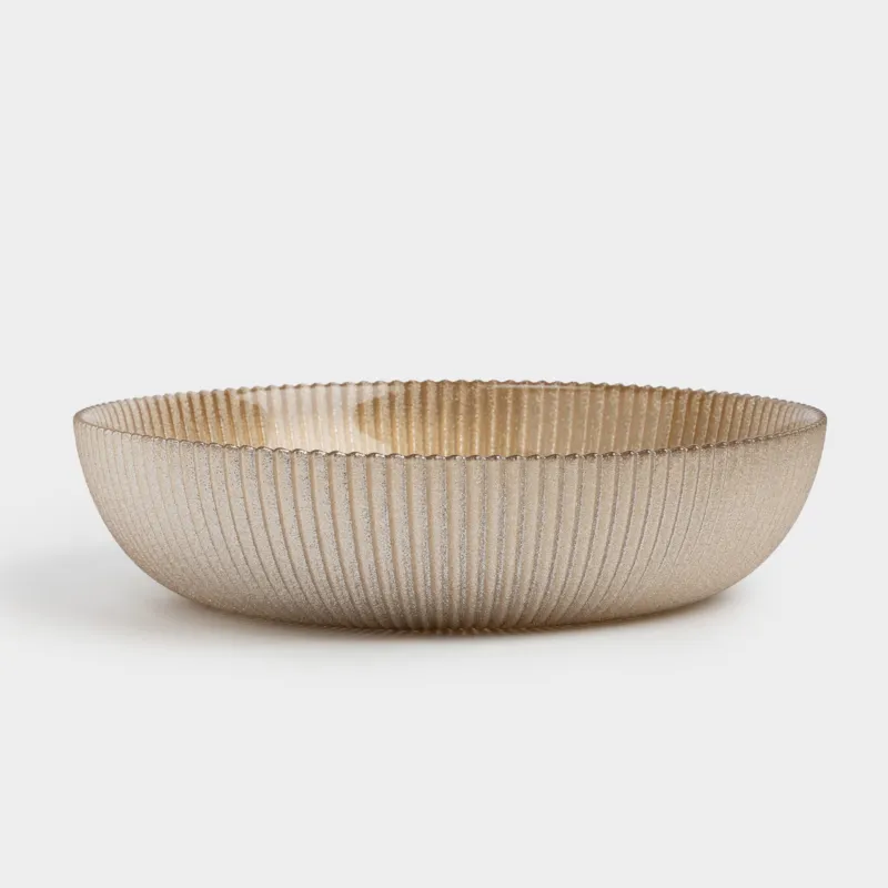 Салатник, 25х6 см, 1,5 л, стекло Р, золотистый, Ribby color