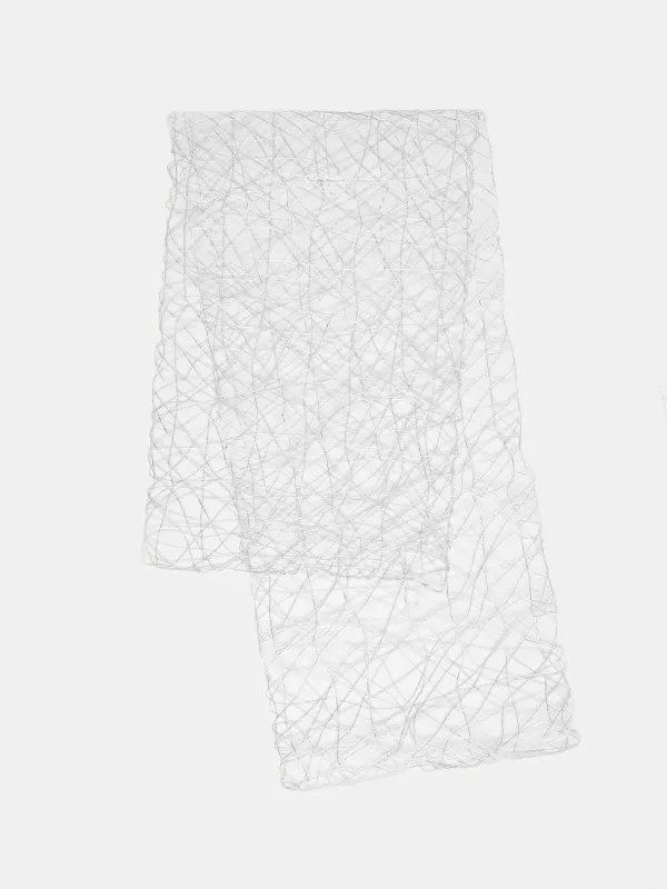 Дорожка настольная, 40х160 см, целлюлоза/ПЭТ, серебристая, Паутинка, Azhur Grid, image-5
