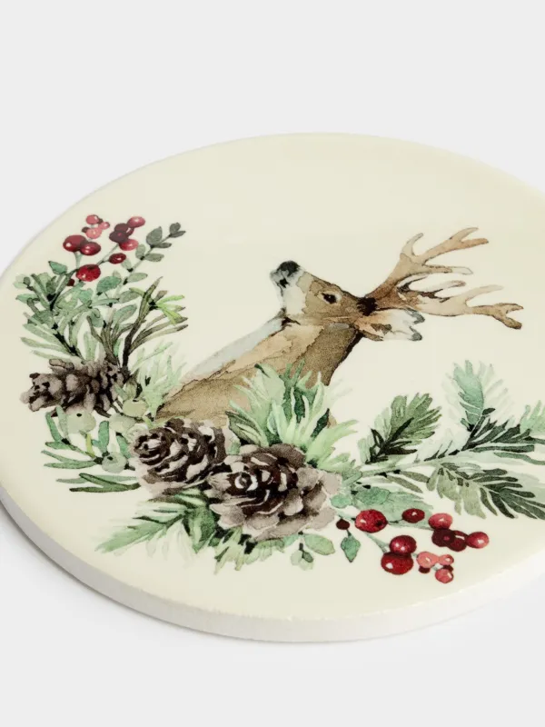 Подставка под кружку, Олень и ягоды, Berries&deer, image-1