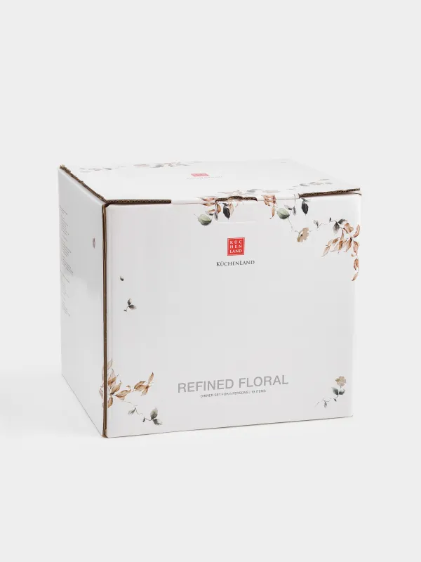 Сервиз обеденный, 6 перс, 19 пр, фарфор N, Осенние цветы, Refined floral, image-5