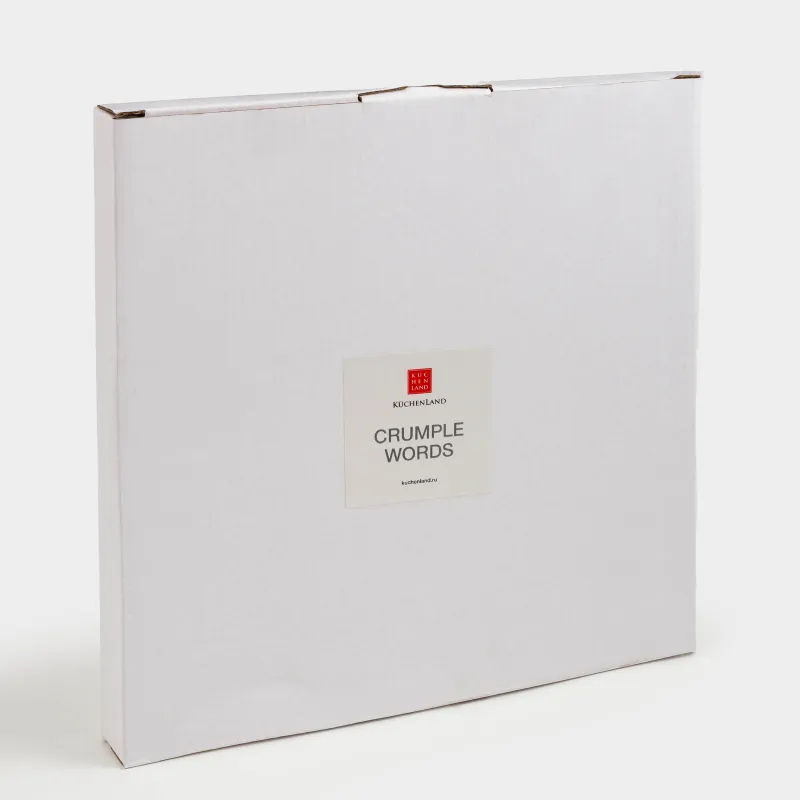 Тарелка обеденная, 27 см, фарфор P, молочная, Enjoy the moment, Crumple words, image-4