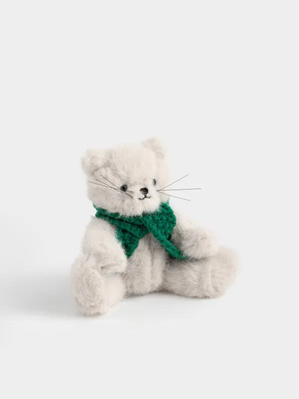 Игрушка, 23 см, мягкая, с подвижными лапами, полиэстер, бежевая, Кот, Cat, image-1