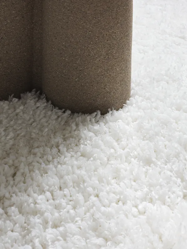 Ковер, 150х210 см, полиэстер/хлопок, молочный, Пушистый ворс, Monotone, image-5