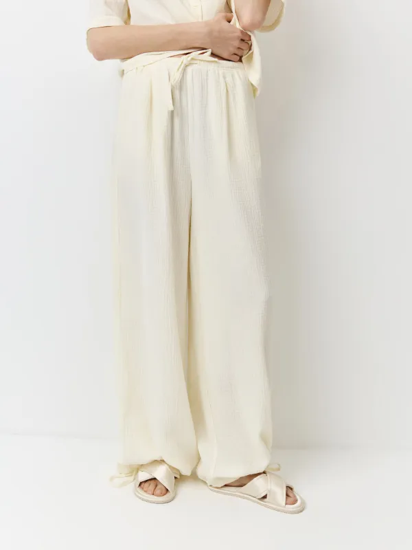 Брюки женские, домашние, молочные, Allison, image-1