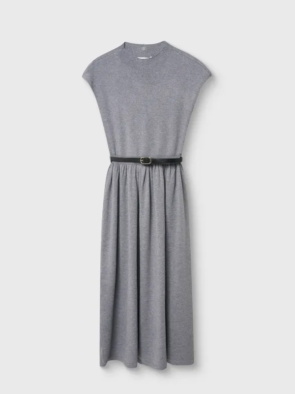 Платье c коротким рукавом, с ремнем, Erkilia, image-5